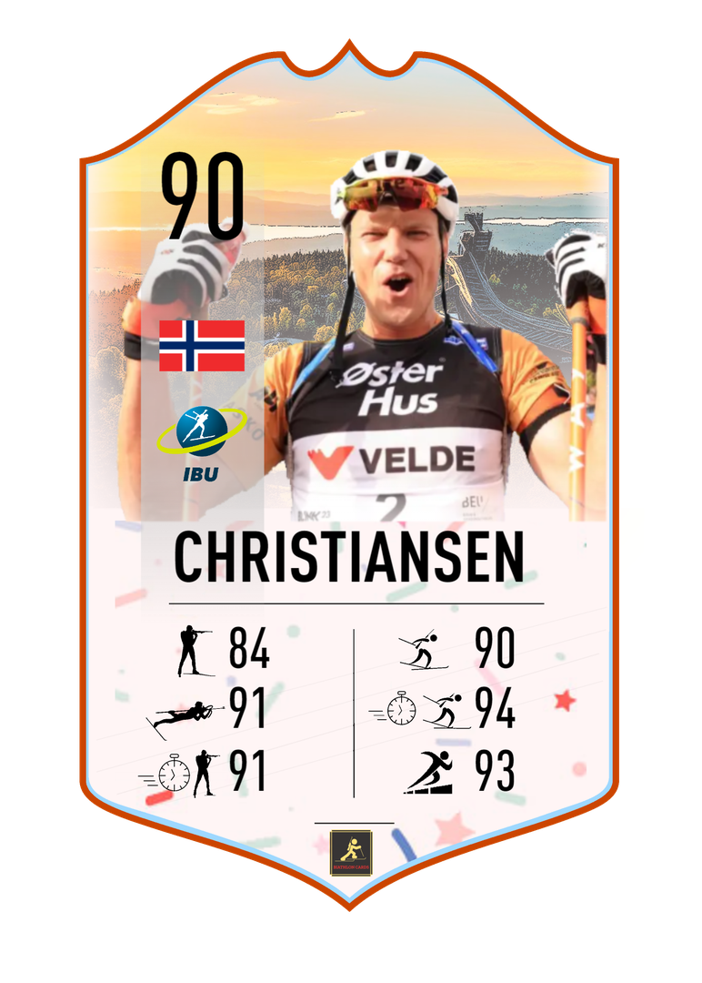 Vetle Christiansen - Summer Star - Winner of the men super sprint at Blink Festival 2023 - Biathlon Cards